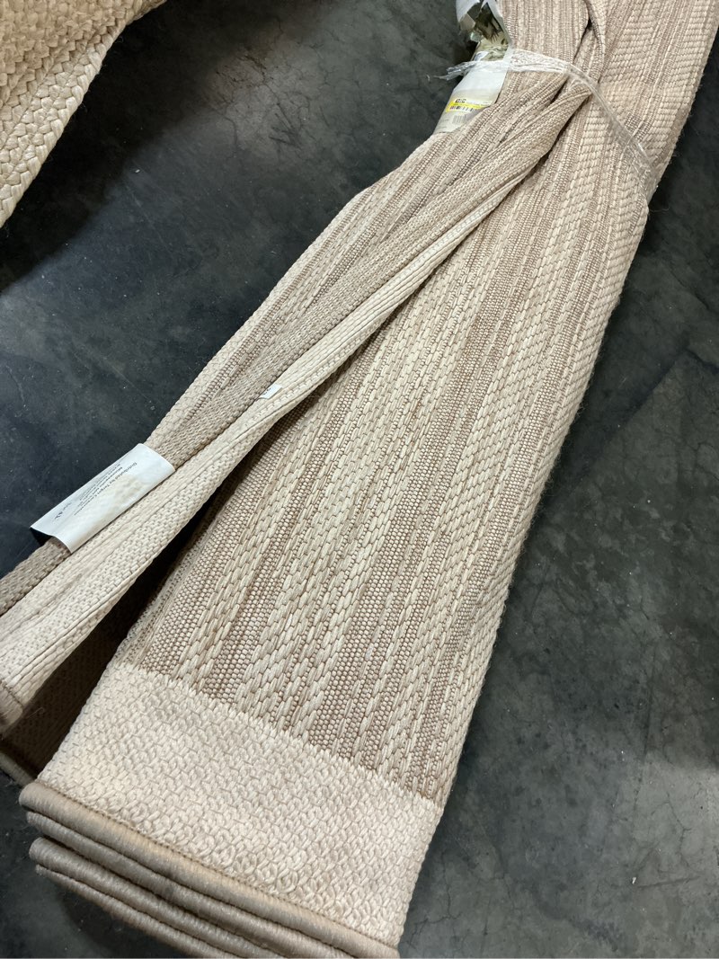 Condition photo showing As Is for 7'x10' tonal rectangular woven outdoor area rug khaki - threshold™