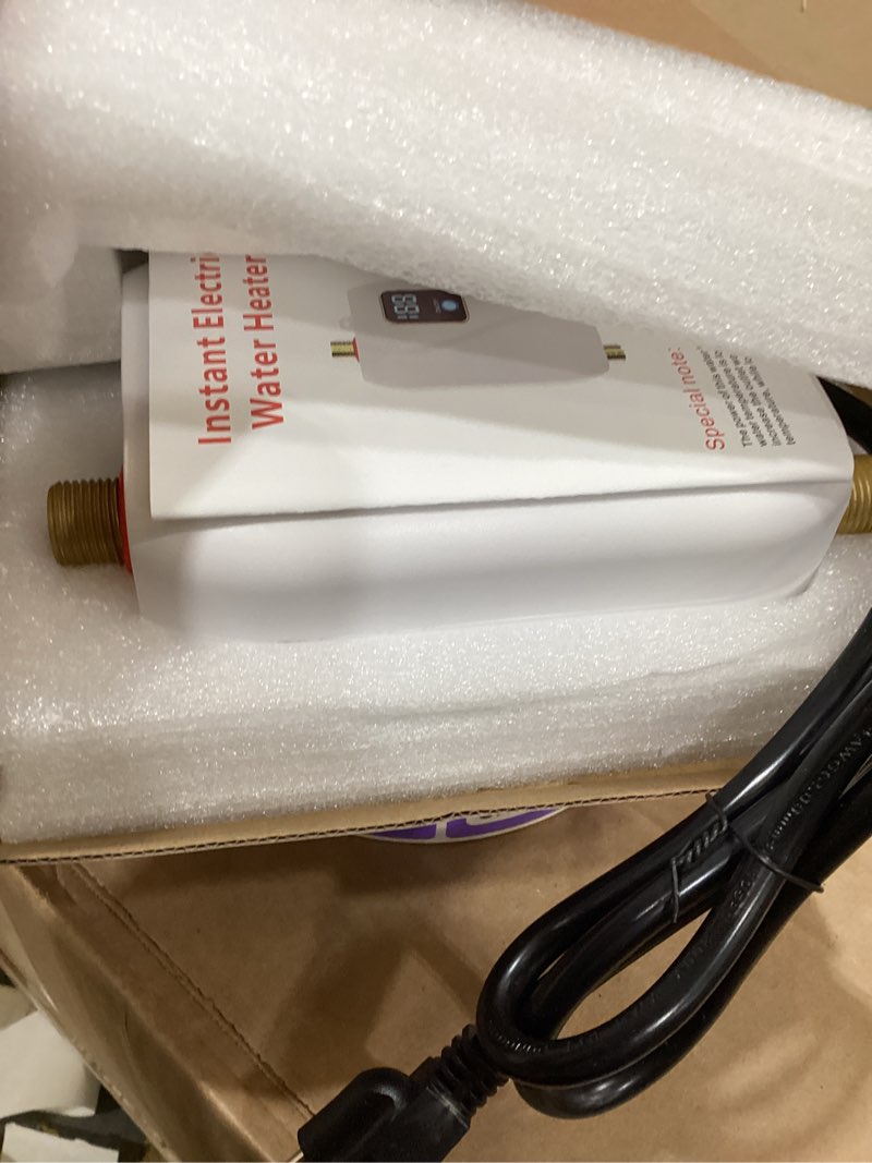 Condition photo showing Good Condition for 110v tankless water heater electric, 3000w tankless electric water heater instant, under sink water heater with digital display, on demand hot water heaters electric for kitchen washin bathroom