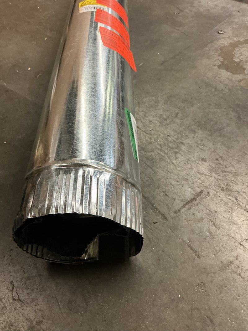 Condition photo showing Good Condition for 4 in. x 5 ft. round metal duct pipe