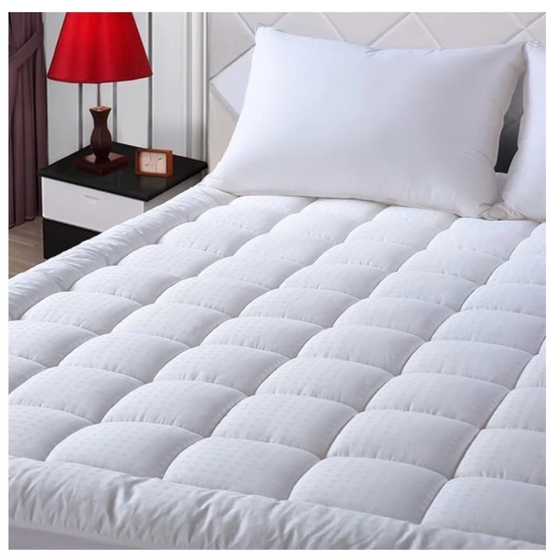 EASELAND Queen Size Mattress Pad Pillow Top Mattress Cover Quilted Fitted Mattress Protector Cotton 