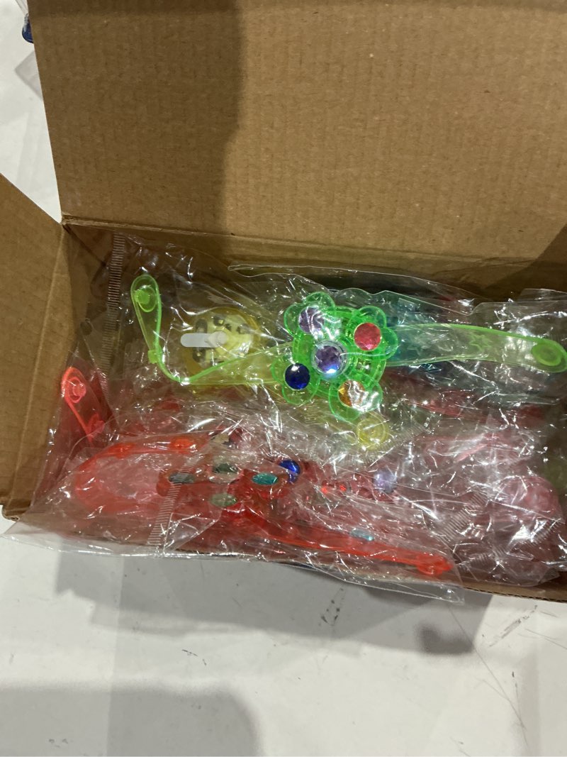 Condition photo showing Good Condition for 24PCS Light Up Fidget Spinner Bracelets Glow Valentine Party Favors Bulk for Kids 4-8 8-12 Goodie Treat Bag Stuffers Classroom Treasure Box Toys Carnival Prizes Pinata Filler Birthday Return Gifts