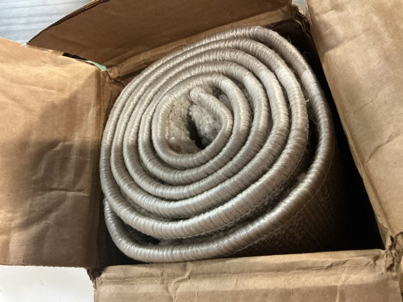 Condition photo showing As Is for amazon basics fluffy washable area rug, shaggy carpet for living room, bedroom, 4' w × 6' l, beige beige 4' x 6' (rectangular) ( similar)