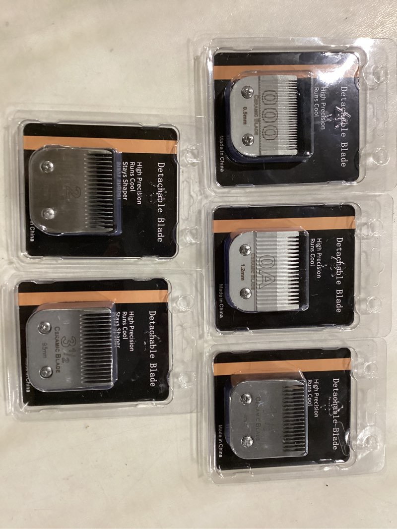 5 Packs Professional Detachable Replacement Ceramic Blades Set,Cut Length 1/50-Inch to 3/8-Inch(0.5M