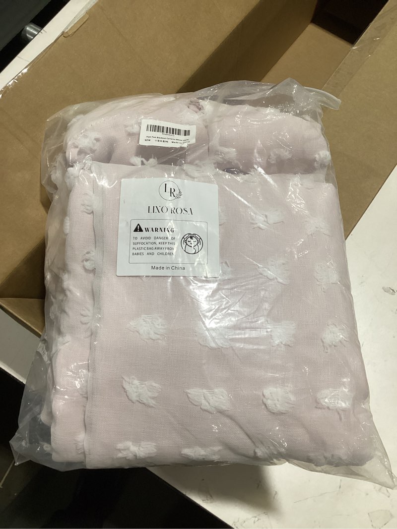 Condition photo showing Good Condition for Closet Curtain for Open Closet,Sheer Overlay pink Boho Flowy Floor to Ceiling Curtains for Living Room Bedroom 96 Inches Long 50\"W x 96\"L (Pack of 2) pink