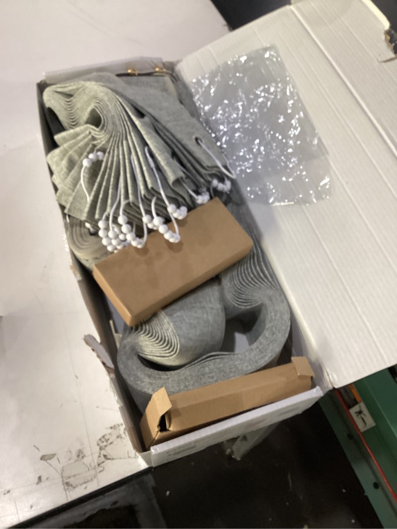 Condition photo showing As Is for AJAZZ 100% Blackout Accordion Doors Interior Closet Curtain Doorway Curtains Invisible Applicable Bedroom Room Living Room Doorway ?Grey 72" W x 78" L 1 Panel 72"W x 78"L (Pack of 1) Grey