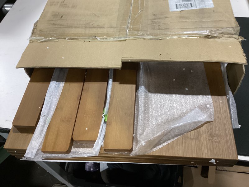 Condition photo showing Good Condition for wire shelf covers, bamboo wire rack covers for pantry, closet (5pcs, 30" w x 16" d) 30"w x 16"d 5