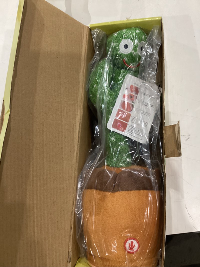 Condition photo showing Good Condition for Emoin Talking Cactus Toy, Interactive Toys Dancing Cactus Toy Mimicking Repeating What You Say, Toddler Infant Baby Toys Gifts for 6 7 8 9 10 Month Old Baby Toys for 1 2 3 Year Old Boy Girl A-Dancing Cactus Mimicking