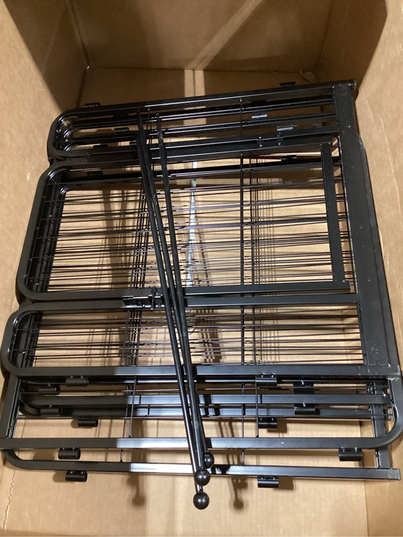 Condition photo showing As Is for SMUG 24 inch 8 Panels Dog Playpen Pet Fence for Indoor Outdoor Yard RV Camping Pet Play for Small and Puppy Dogs  Only 6 panels and 3 connecting rods