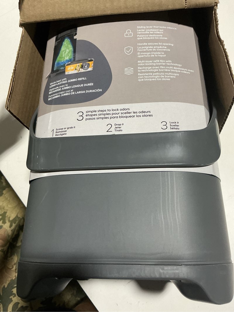 Condition photo showing Good Condition for Pet Genie Pail | Dog Waste Disposal System for Outdoor and Indoor Odor Control | Dog Poop Trash can | Includes 1 Square Refill Bag That Lasts up to 2 Months