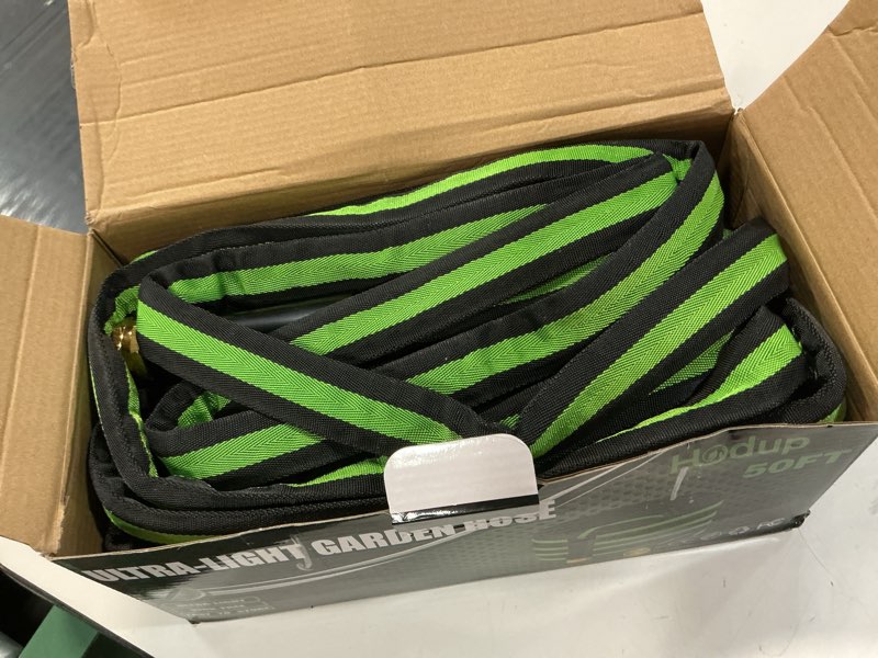 Condition photo showing Good Condition for 50ft lightweight super flexible garden hose - kink-free, non-expanding, easy storage for yard lawn outdoor use (black-green) 50 ft black-green