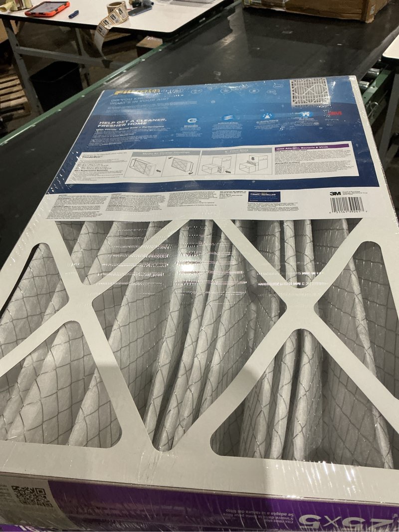 Condition photo showing As Is for filtrete 16 x 25 x 5 merv 12 1550 mpr allergen, bacteria and virus electrostatic pleated air filter