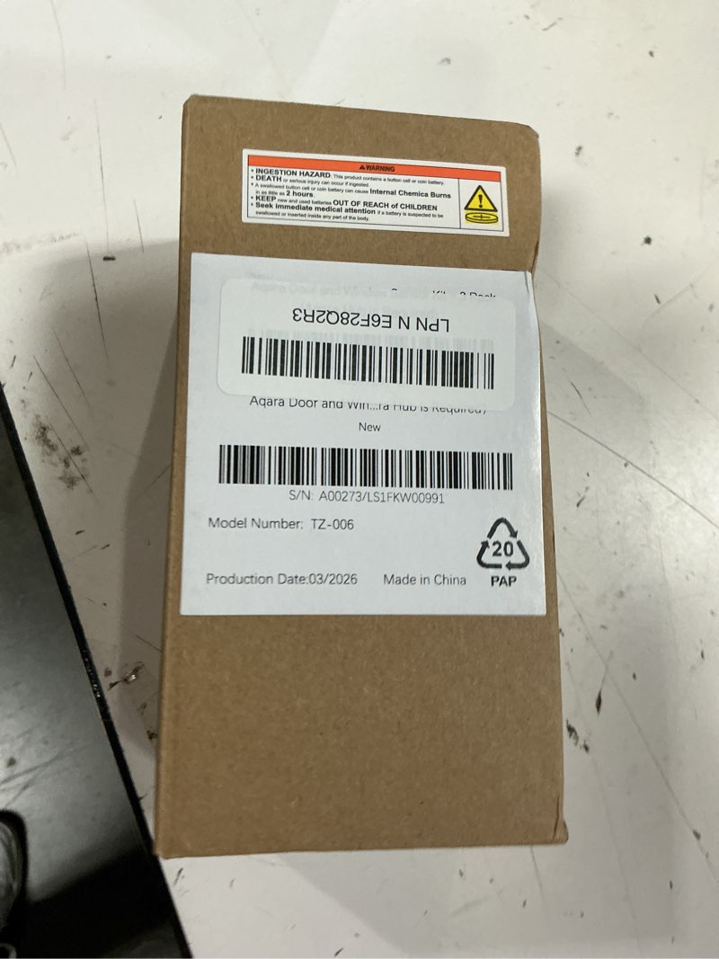 Condition photo showing New/Like New for aqara zigbee door and window sensor 3 pack, wireless mini contact sensor, home automation, requires aqara hub, zigbee connection, kid safety, compatible with apple homekit, alexa, works with ifttt