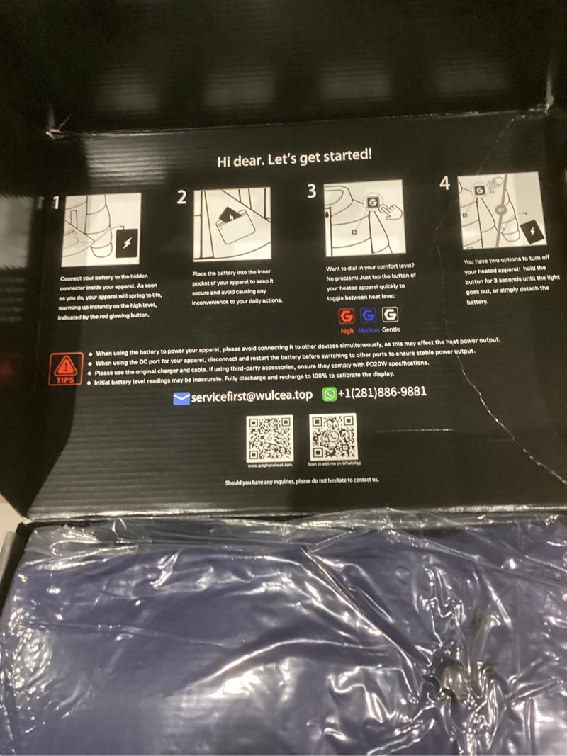 Condition photo showing New/Like New for Heated coat