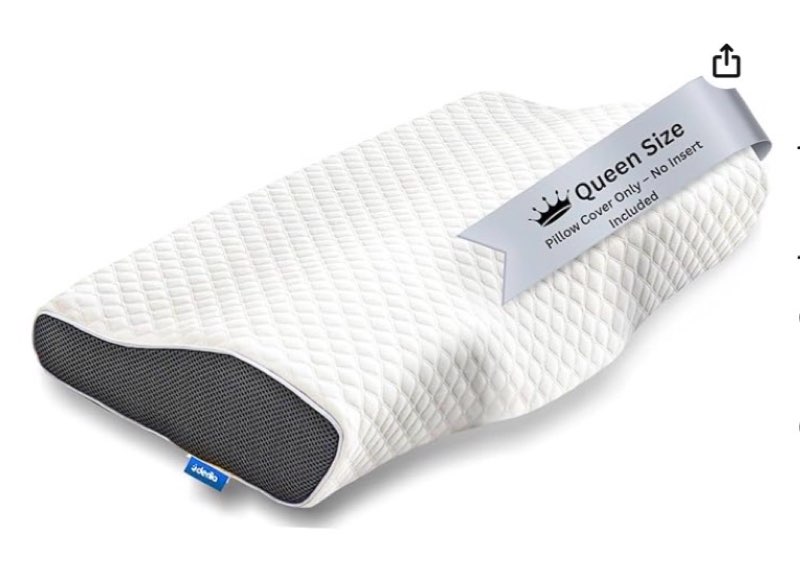 derila queen size pillowcase | designed to keep your derila memory foam pillow for snoring relief covered and protected with this crisp, clean, white pillowcase made from premium materials