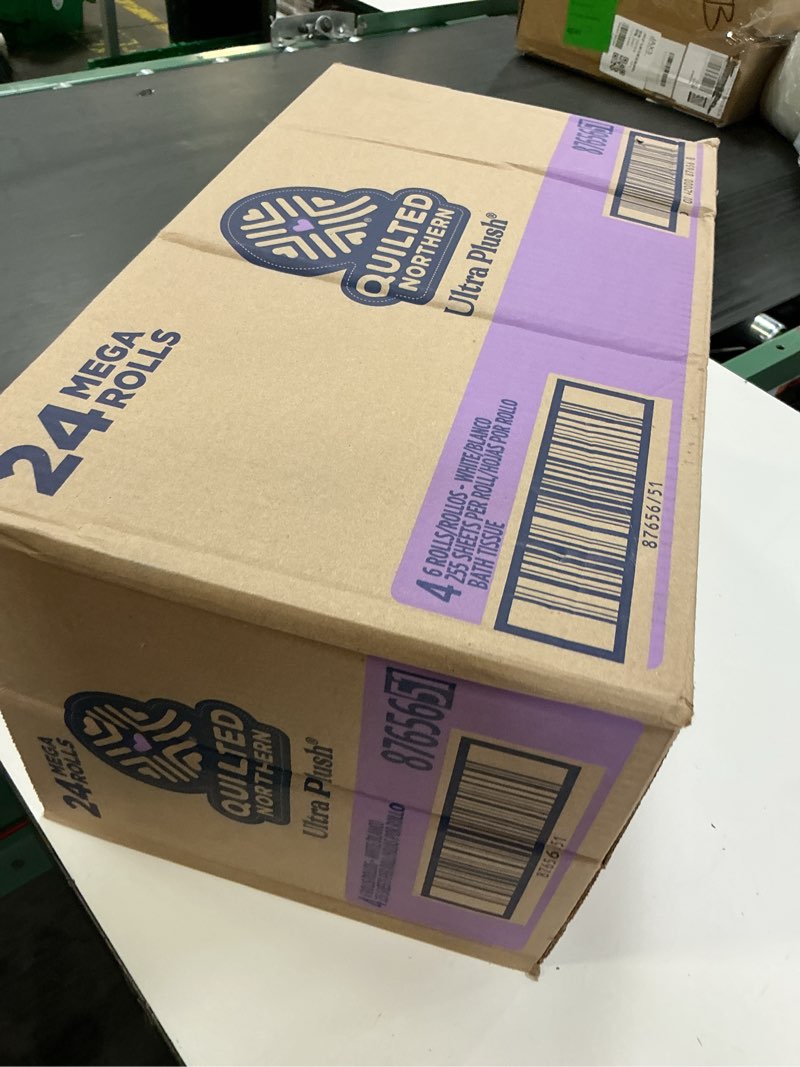 Condition photo showing New/Like New for quilted northern ultra soft & strong toilet paper, 24 mega rolls = 96 regular rolls, 5x stronger*, premium soft toilet tissue mega 24 rolls (pack of 1)