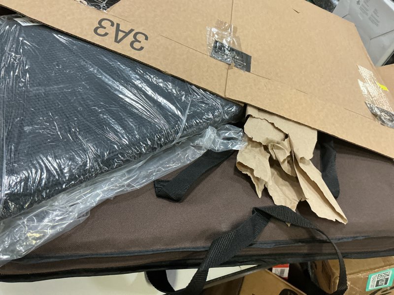 Condition photo showing Good Condition for DONORO Dog Playpen 46" Portable Pet Play Pens for Small Medium Dogs, Foldable Exercise Kennel Tent Crate Indoor/Outdoor Travel Camping, Removable Top/Bottom (Brown, Large (46"x46"x23"), 8) Brown 8 Large (46"x46"x23")