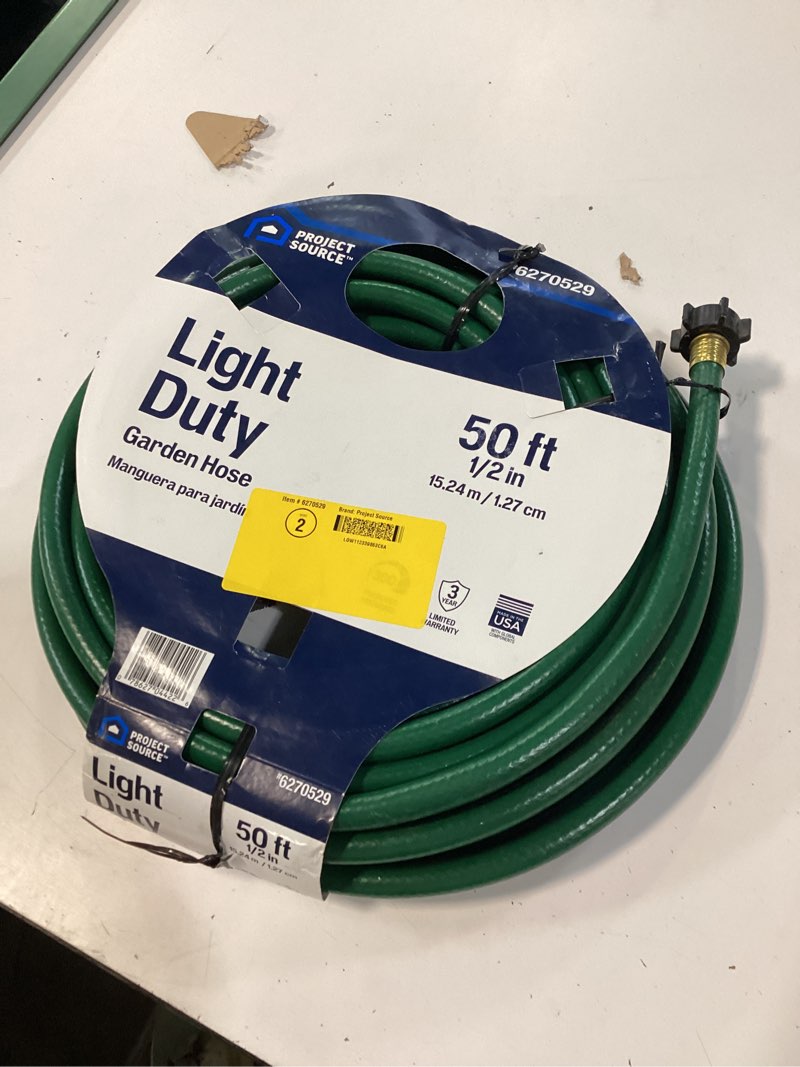Condition photo showing New/Like New for project source 1/2-in x 50-ft light vinyl green hose