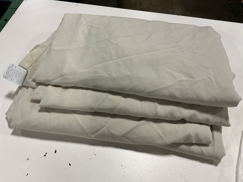 Condition photo showing Good Condition for miulee 84 inch length cream beige blackout bedroom curtains set of 4 | thermal curtains for summer heat, light blocking privacy bedroom window drapes, top&bottom rod pocket, living room cream beige 40"w x 84"l (pack of 4)