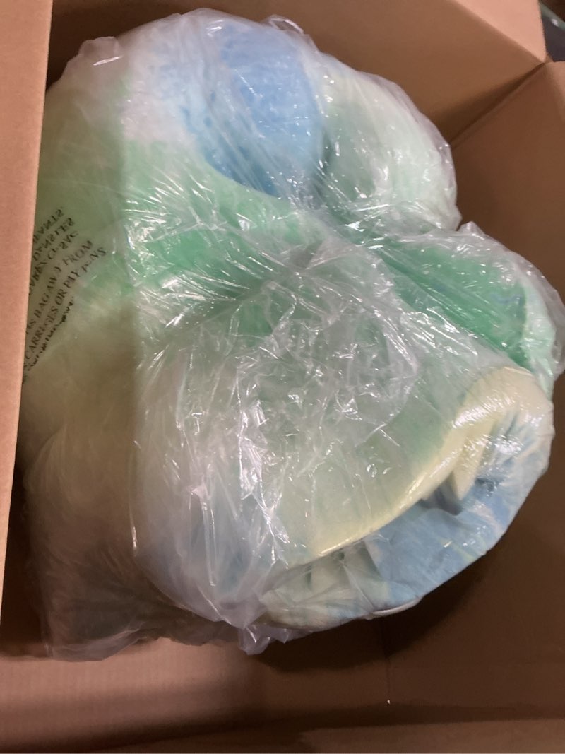 Condition photo showing As Is for 3 Inch 7-Zone Twin Memory Foam Mattress Topper Egg Crate Cooling Gel Infused Mattress Pad Bed Topper for Pressure Relief and Back Pain Soft & Breathable, CertiPUR-US Certified Twin 3 Inch