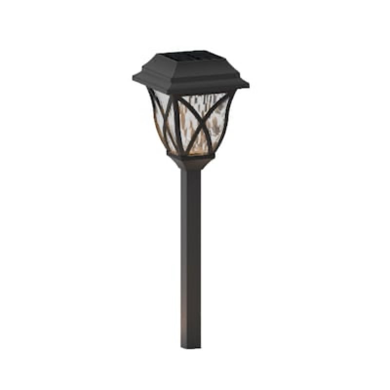 harbor breeze 10 -lumens black solar led outdoor path light with dusk-to-dawn sensor