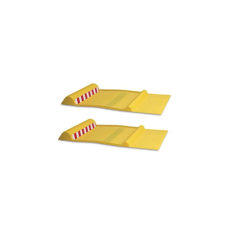 maxsa innovations park 2pk right parking mat yellow: polyethylene & eva, parking guides, 21.5" height, 2 pack