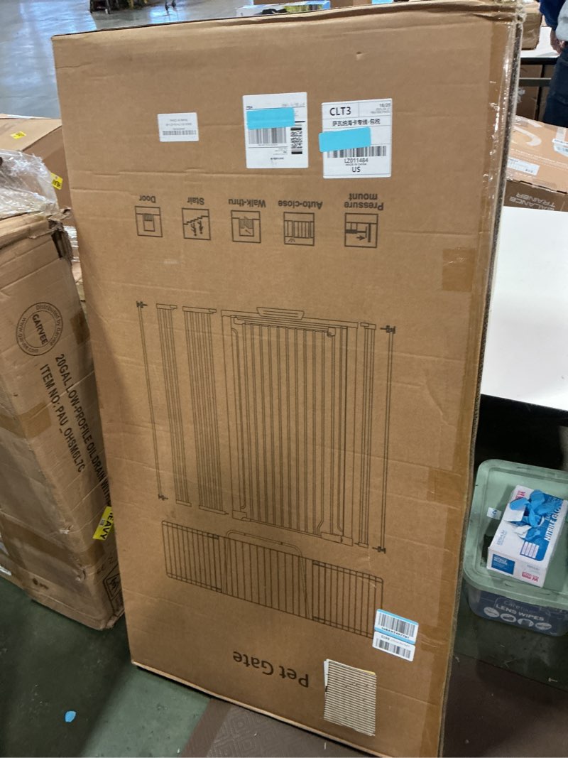 Condition photo showing New/Like New for 51" Extra Tall Cat Gate 28.5"-48.7" Wide, Auto Close, Pressure Mounted, for Cats & Small Dogs, Hallway, Stairs, Kitchen 51"H,28.6-47.8"W-White
