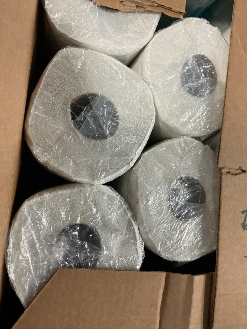 Condition photo showing Good Condition for paper towel rolls  100% recycled with 50% postconsumer fiber strong and absorbent  9 rolls  2-ply white 85 sheets per roll  9 in x 11 in (22.8 cm x 27.9 cm)