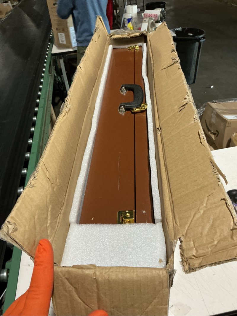 Condition photo showing As Is for trade show display case, 36" x 24" wooden frame card display case clear acrylic showcase with locks for jewelry craft collector pastry shows (walnutcolor)