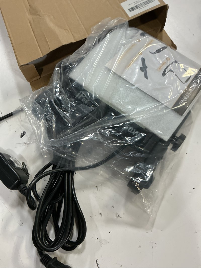 Condition photo showing New/Like New for glorious-lite 50w led work light, 5000lm led flood lights, 400w equivalent, ip66 waterproof, 16ft 5m cord with plug, 6500k, adjustable working lights for workshop garage, construction site 8.22*6.02*7.09inch