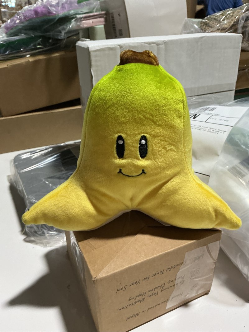 Condition photo showing Good Condition for Club Mocchi-Mocchi- Mario Kart Plush - Banana Plushie - Squishy Mario Plushies - Plush Collectible Mario Toys - Soft Plush Toys and Mario Room Decor - 6 inch, Yellow