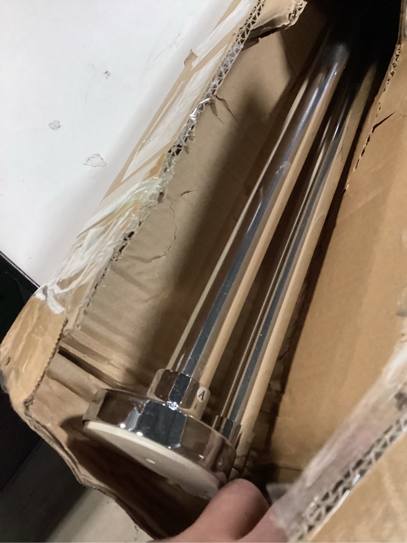 Condition photo showing Good Condition for Zenna Home Rustproof Double Shower Curtain Rod, Double Shower Rod, No Drill Tension or Permanent Mount Shower Rod, Extra Space for Curtain and Liner, Adjustable 44 to 72 Inches, Chrome