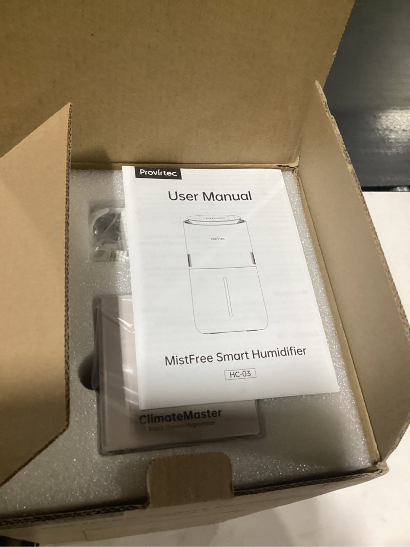 Condition photo showing New/Like New for MistFree Smart Humidifier for Bedroom, Evaporative Humidifier No White Dust, Auto Humidity & APP Control, 3L Water Tank Easy to Clean, Sleep Mode, Timing, Humidifiers for Home/Office(White)