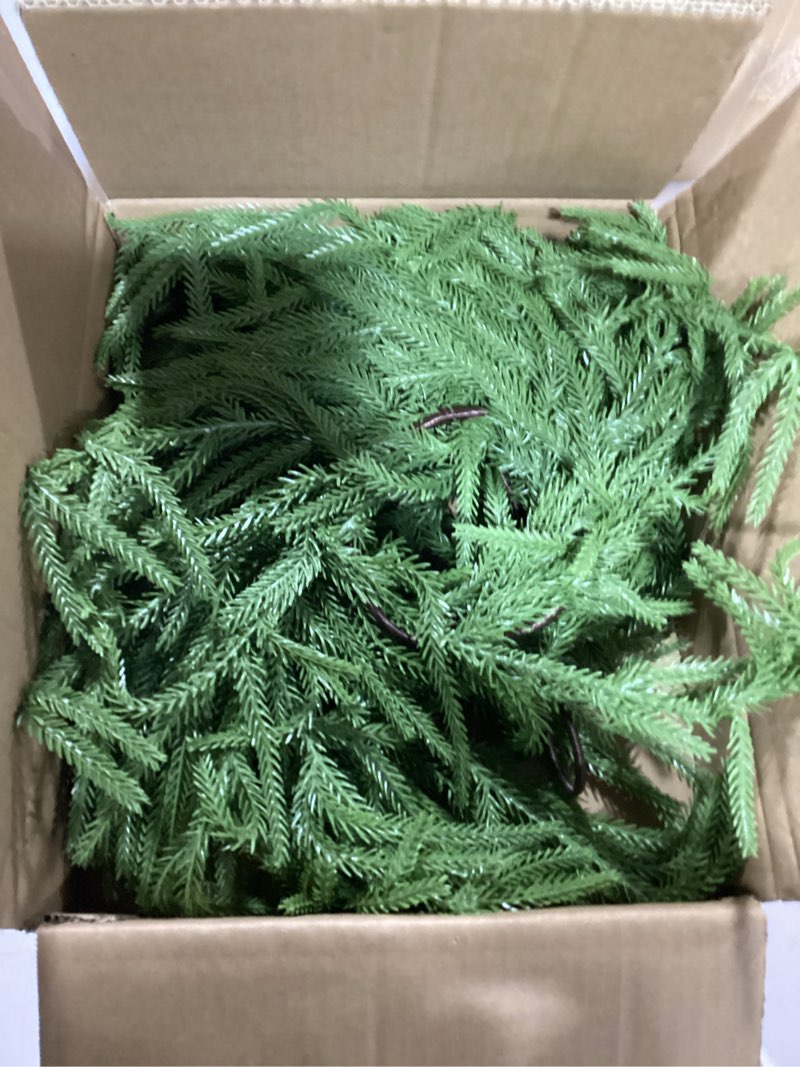 Condition photo showing Good Condition for XmasExp Norfolk Pine Garland 6FT Real Touch Realistic Artificial Christmas Garland Decorations for Mantle Windows Indoor Outdoor