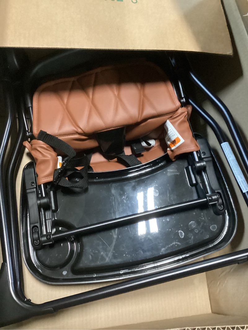 Condition photo showing Good Condition for dream on me snack and stow highchair | adjustable feeding chair with removable tray, lightweight, foldable design, easy to clean, perfect for toddlers & infants cognac