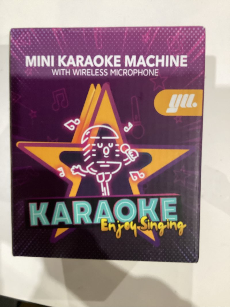 Condition photo showing New/Like New for Mini Karaoke Machine for Kids Adults, Portable Bluetooth Speaker with 2 Wireless Mics, Birthday Valentine's Gifts Toys for Girls Ages 3, 4, 5, 6, 7, 8, 9, 10+ Years Old Home Family Party (P-Ink) Pink