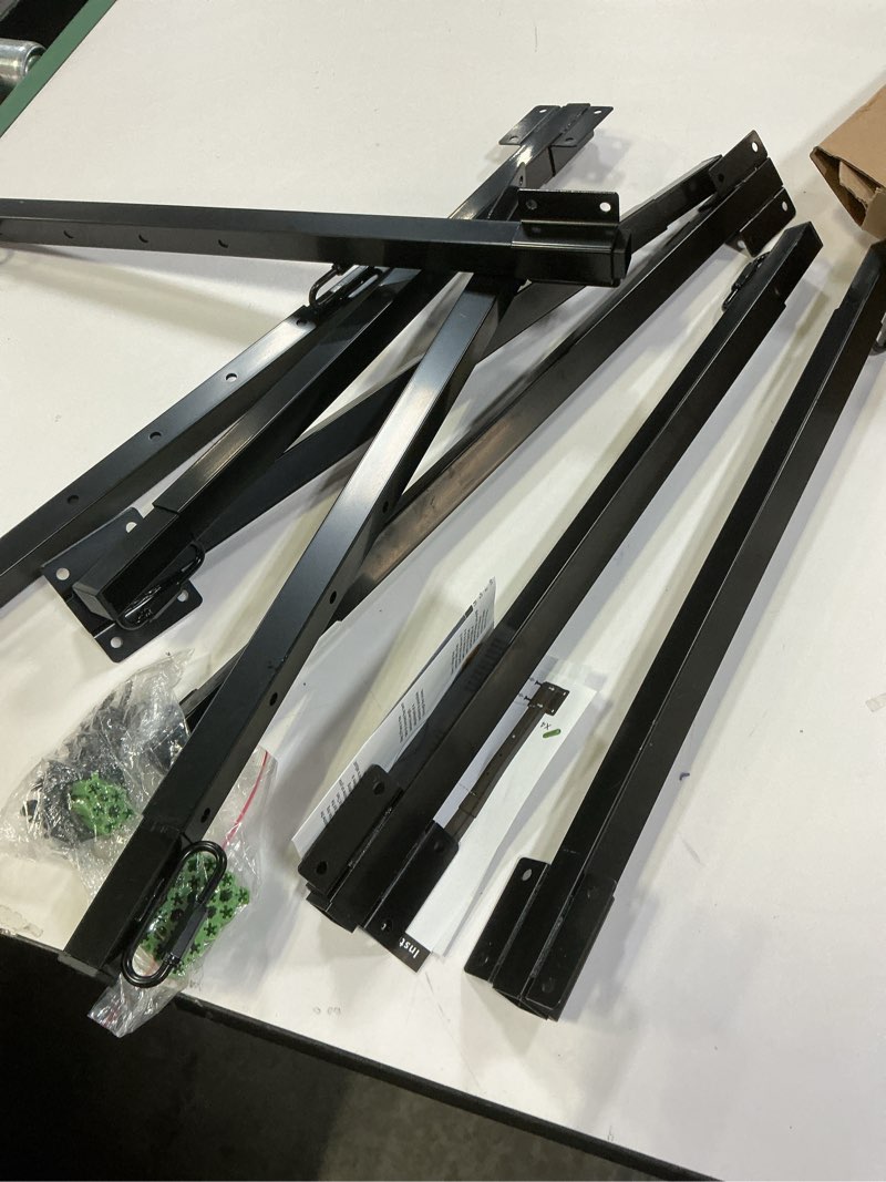 Condition photo showing As Is for Beizelte 8 Pack 2.8Ft Suspension Outdoor String Light Poles for Outside String Lights Hanging,with Clip and Holder,Light Post Mounting Stand for Patio Fence Wall Garden Backyard Deck