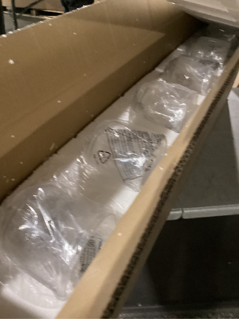 Condition photo showing New/Like New for vanity lights for bathroom large 48 inch, farmhouse rustic vanity light with bubble glass shades, gray 6 light bathroom lighting fixtures over mirror, bath wall sconce home decor grey metal 6-light