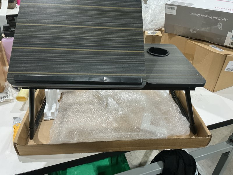 Condition photo showing Good Condition for laptop desk for bed couch,lap desk for laptop,portable laptop stand for desk,small adjustable laptop desk,foldable bed table for laptops and writing, bed tray table with cup holder(black)