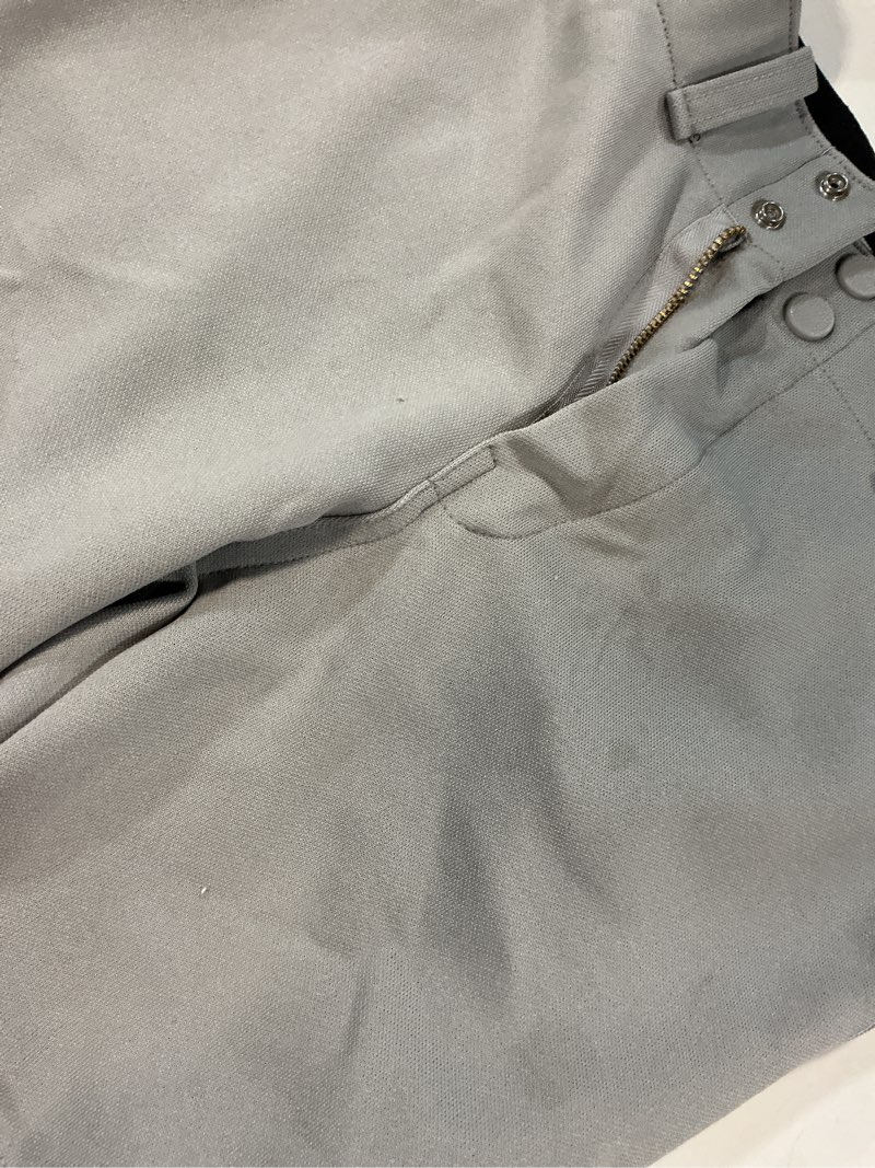 Condition photo showing As Is for franklin sports youth knicker style baseball + softball pants,grey, youth medium