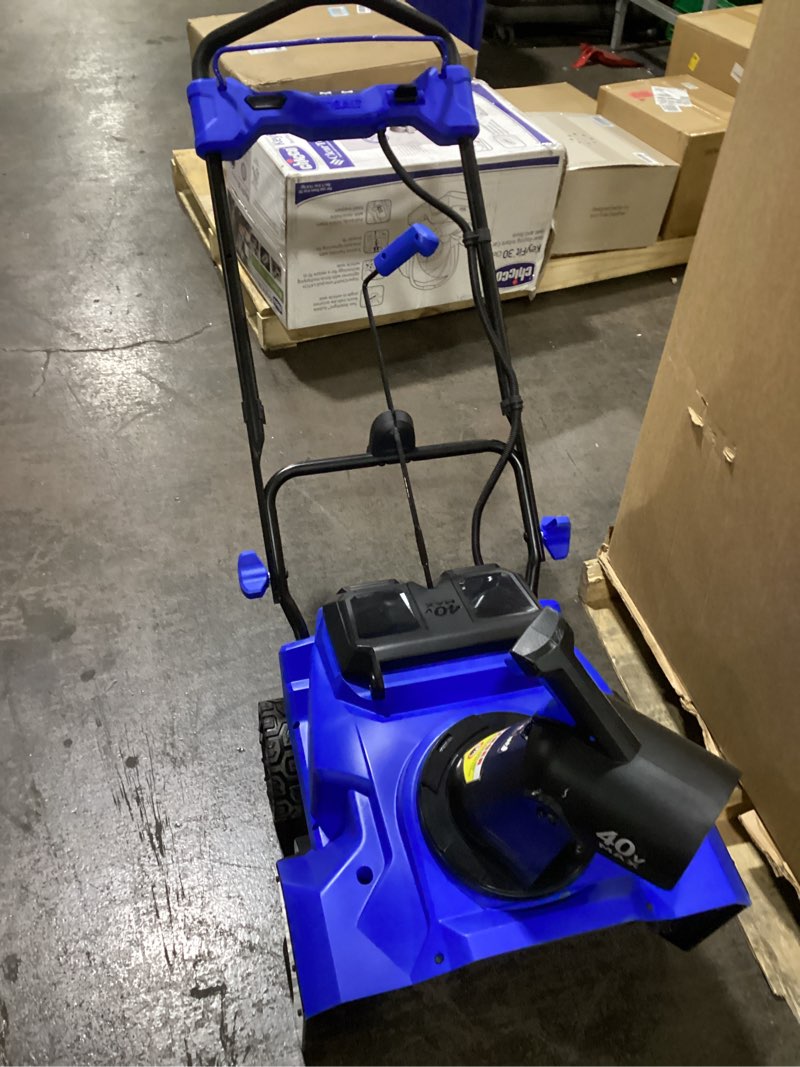 Condition photo showing Good Condition for Kobalt snow blower blue 40v