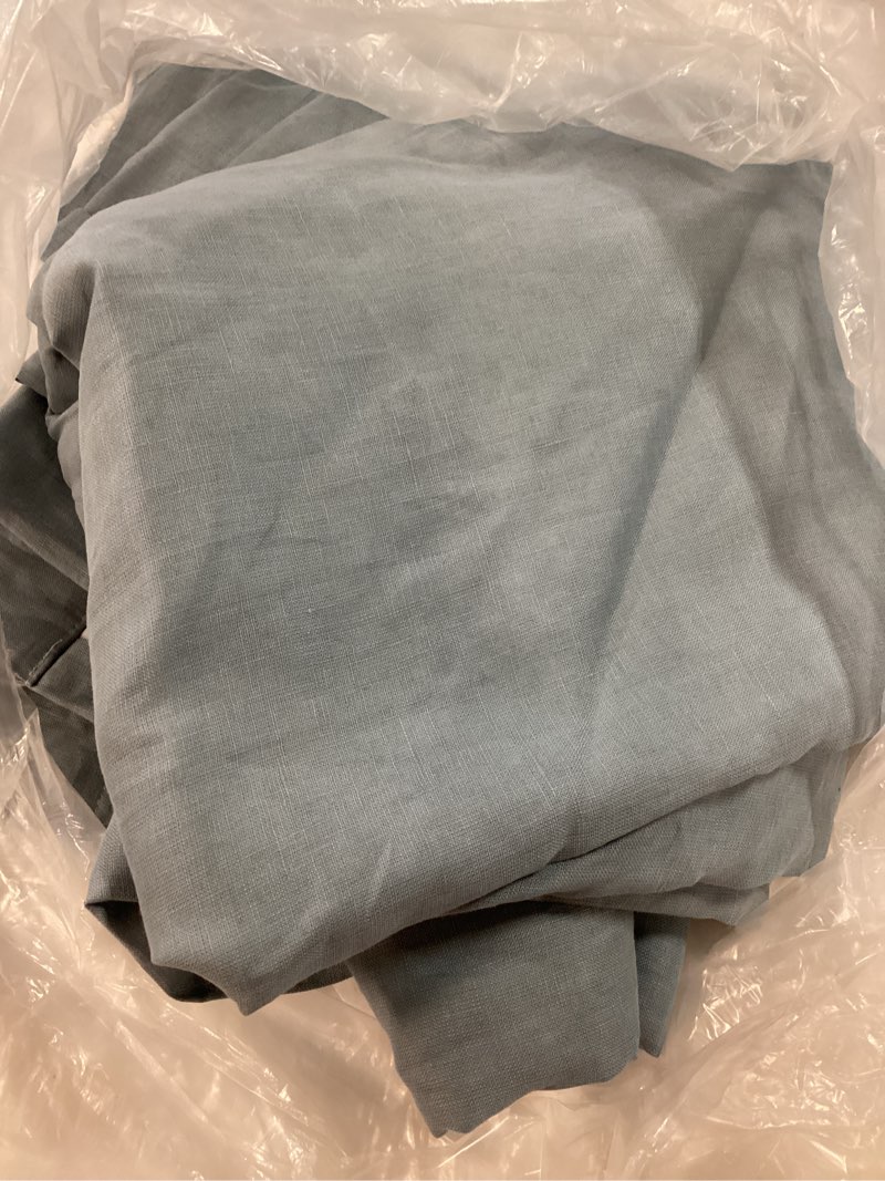 Condition photo showing Good Condition for european linen room darkening curtain - single panel, 96x96, chambray
