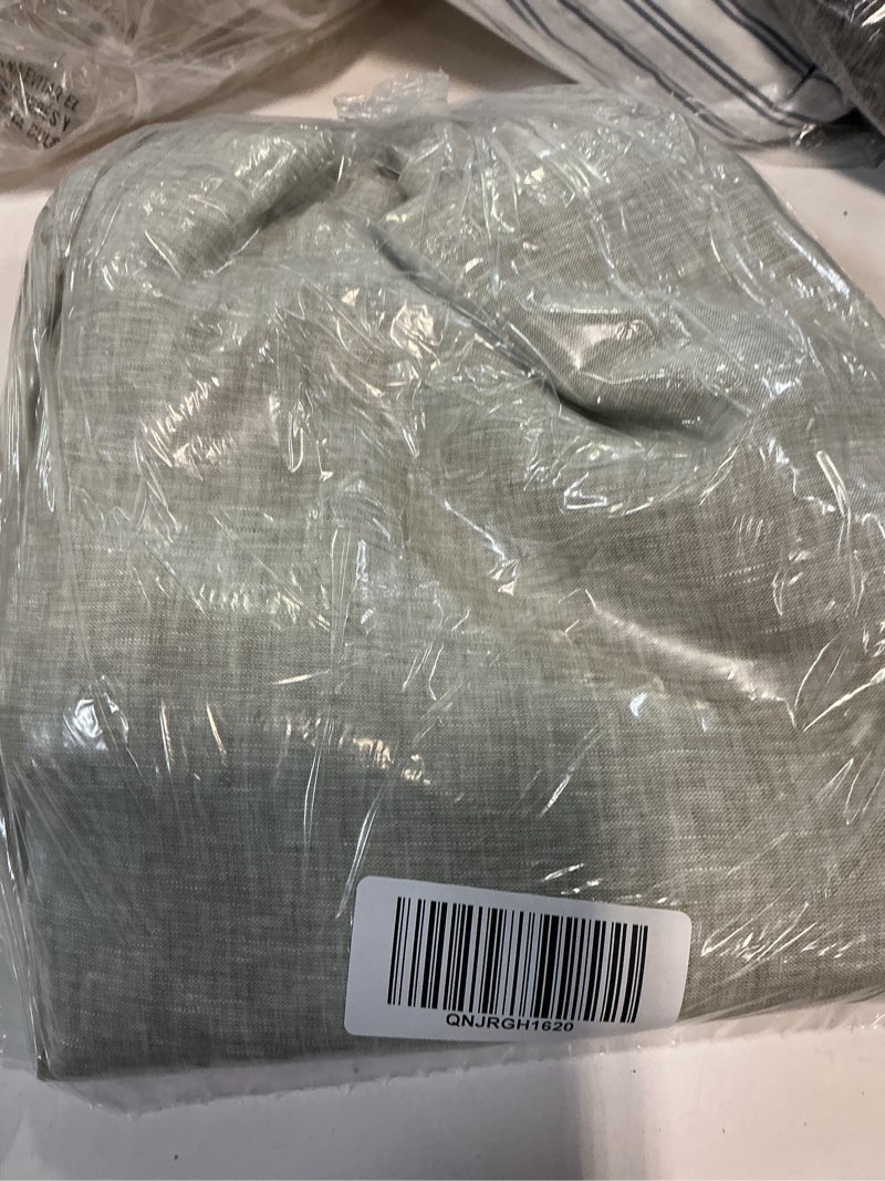 Condition photo showing Good Condition for european linen room darkening curtain, 48x84, sage