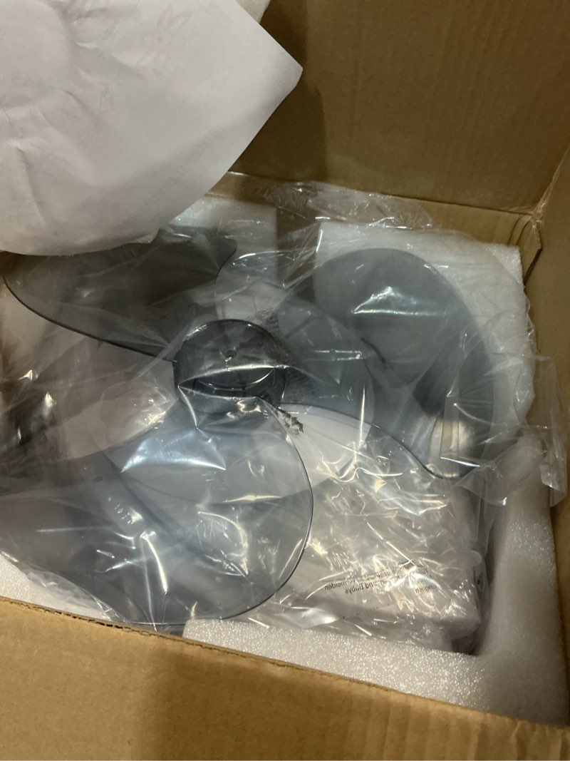 Condition photo showing New/Like New for Ceiling Fan with Lights, 35'' Bladeless, Low Profile, Flush Mount, 3 Color Dimmable LED, 6 Speeds, Remote & APP Control, Modern Design - White, for Living Room, Bedroom, Kids Room 35" - White