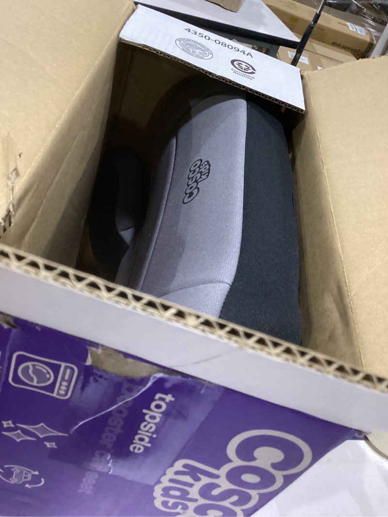 Condition photo showing As Is for Cosco Topside Backless Booster Car Seat, Lightweight Booster Seats for Cars 40-100 lbs, Backless Boo