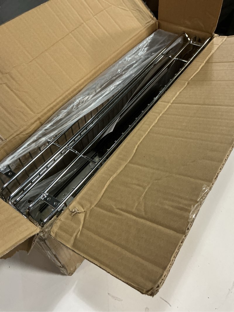 Condition photo showing Good Condition for OCG Slide Out Cabinet Organizer for Narrow Cabinet (7" W X 21" D), 2 Tier Pull Out Shelves Slim Sliding Cabinet Organizer and Storage, Chrome 7W21D Chrome Plated