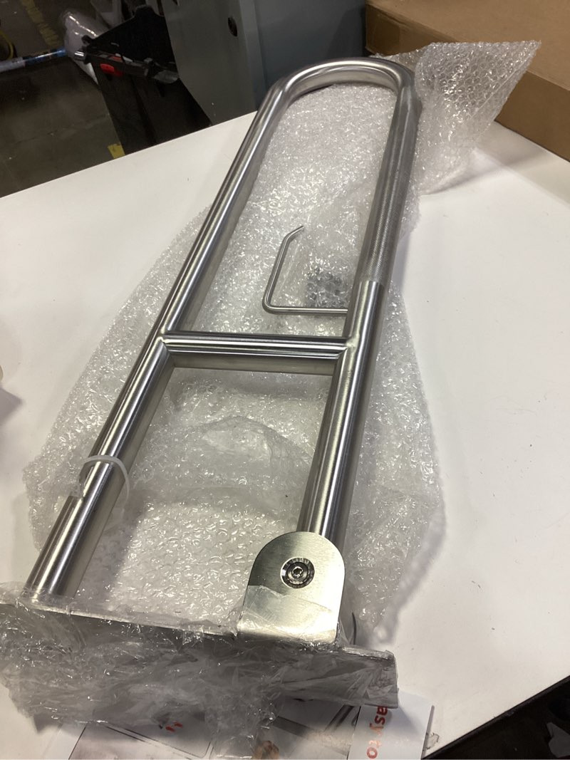 Condition photo showing New/Like New for Toilet Grab Bar 30.3 Inch, YuanDe Brushed Nickel Anti-Slip Support Rail, U Shaped Flip-Up Grab Bar w