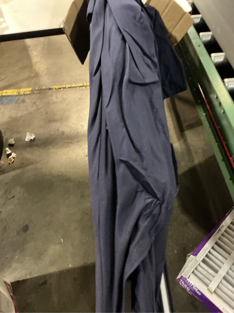 Condition photo showing Good Condition for allen + roth 10.5-ft aluminum blue market patio umbrella with lights