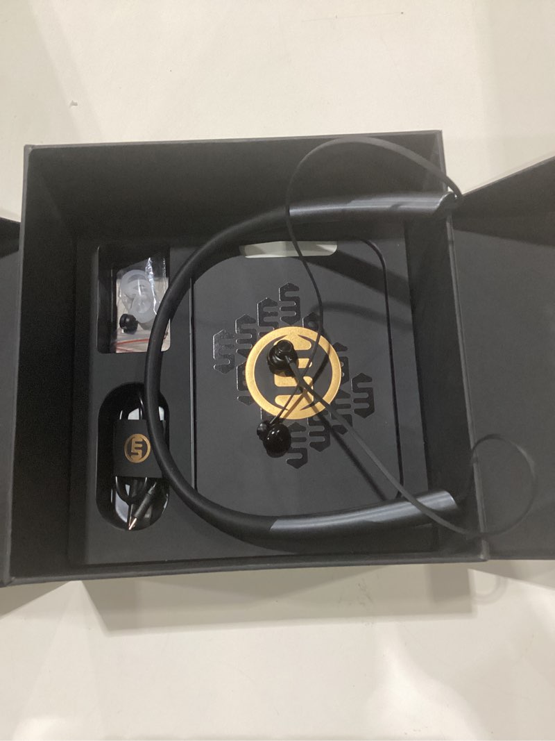 Condition photo showing New/Like New for NOT TESTED Neckband Bluetooth Earbuds with Mic Hybrid Active Noise Cancelling, 36H Playtime, IPX6 Waterproof, Comfortable Magnetic Sport Headphones for Running, Work, Travel Black