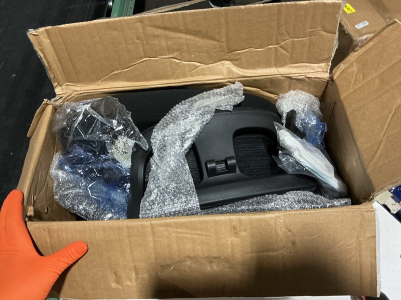 Condition photo showing Good Condition for ergonomic office chair, mesh desk chair with headrest, lumbar support, thick seat cushion, flip-up arms, high back computer task chairs for home office, black/silver black/silver english