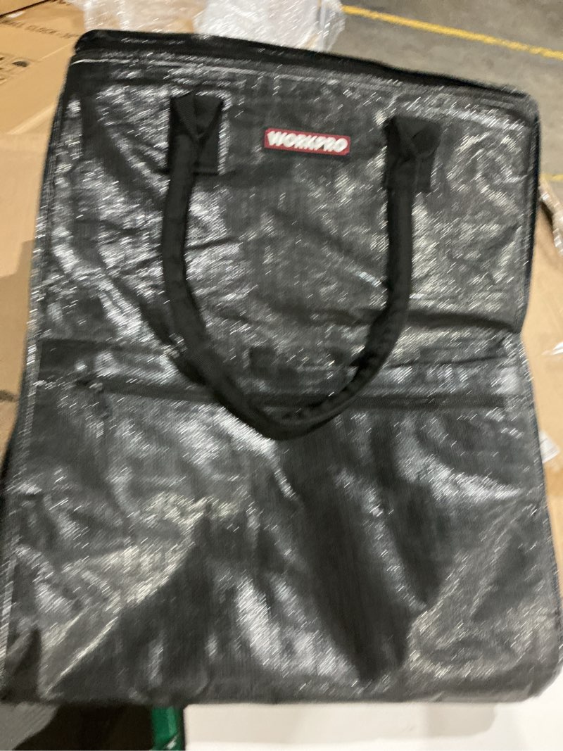 Condition photo showing Good Condition for workpro - medium reusable grocery bag with wheels, heavy duty rolling shopping bag with handle, foldable trolley with 4 swivel wheels for groceries, laundry, camping